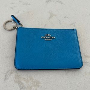 Authentic COACH KEY Cles Card Holder Beautiful Blue❤️❤️❤️